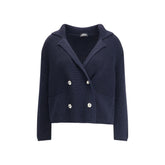 Ella Blue Merino Wool Cardigan